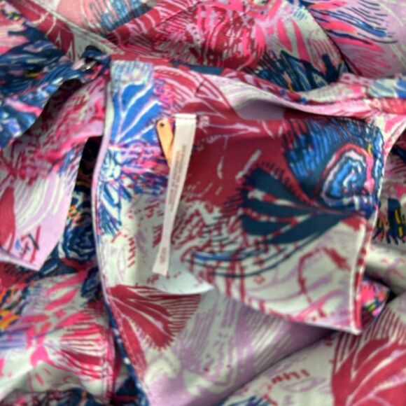 Free People Daydreamin' Pink/Purple Print Mini Dress Sz XS - Picture 6 of 9